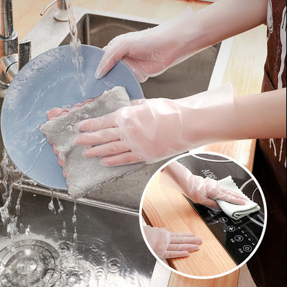 100PCS Disposable TPE Gloves Thicken Transparent Food Grade for Kitchen Baking Cooking CleaningS V1294-YM0523-3117220040411