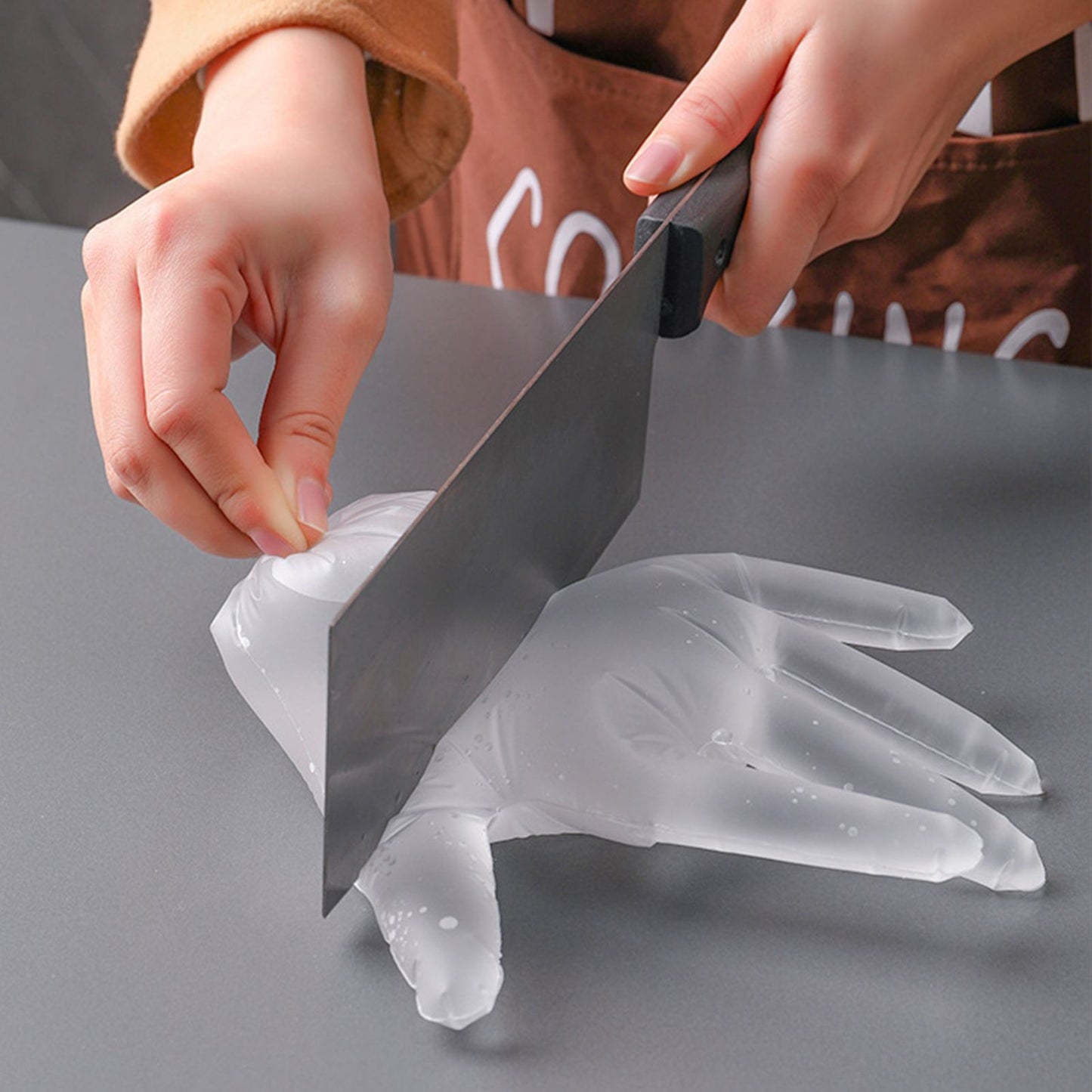 100PCS Disposable TPE Gloves Thicken Transparent Food Grade for Kitchen Baking Cooking CleaningS V1294-YM0523-3117220040411