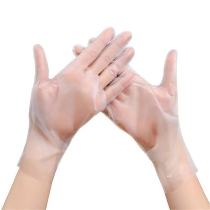 100PCS Disposable TPE Gloves Thicken Transparent Food Grade for Kitchen Baking Cooking CleaningM V1294-YM0523-3117220040412