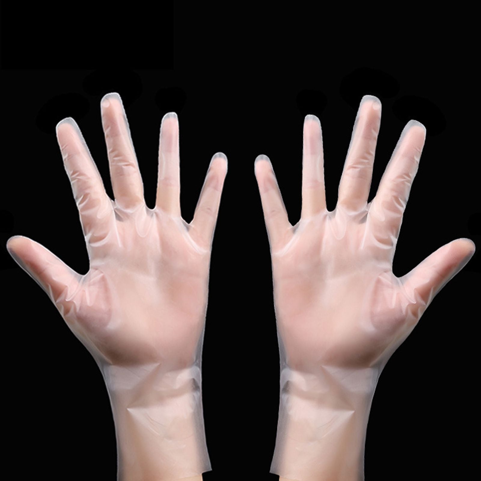 100PCS Disposable TPE Gloves Thicken Transparent Food Grade for Kitchen Baking Cooking CleaningM V1294-YM0523-3117220040412