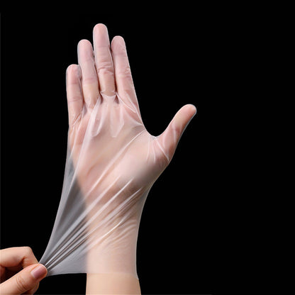 100PCS Disposable TPE Gloves Thicken Transparent Food Grade for Kitchen Baking Cooking CleaningM V1294-YM0523-3117220040412