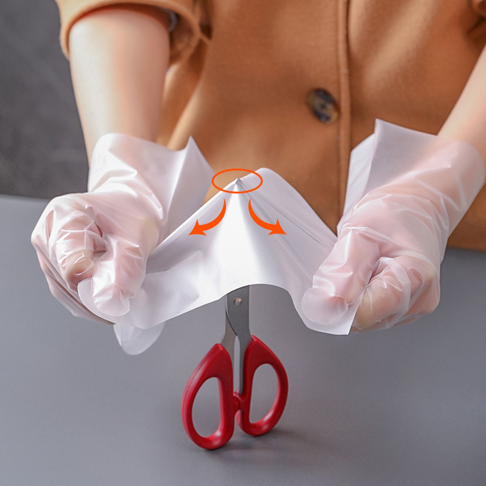 100PCS Disposable TPE Gloves Thicken Transparent Food Grade for Kitchen Baking Cooking CleaningM V1294-YM0523-3117220040412