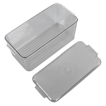 Plastic Storage Box Stackable Refrigerator Kitchen Clear Plastic Fruit Vegetable Preservation Storage BoxHigh V1294-YM0523-3117220041512