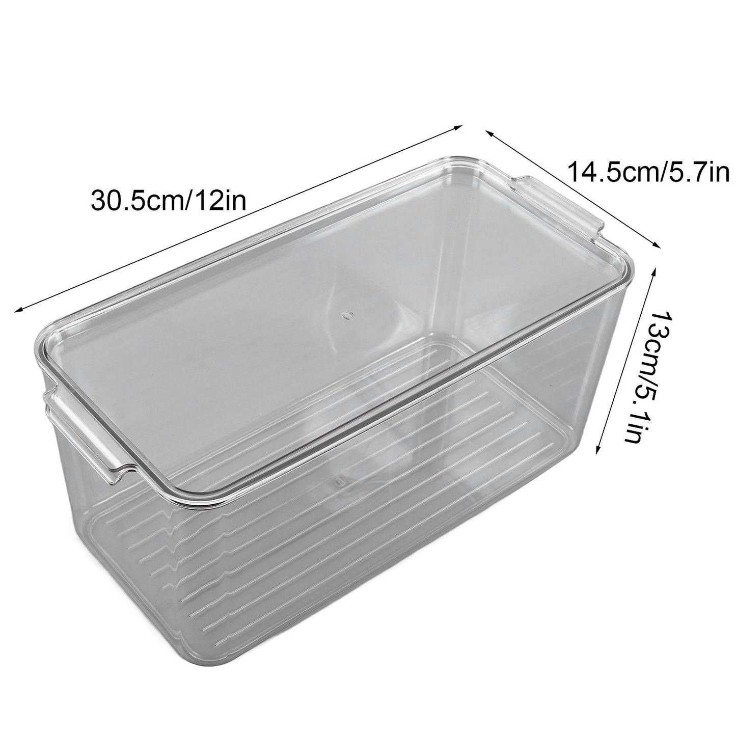 Plastic Storage Box Stackable Refrigerator Kitchen Clear Plastic Fruit Vegetable Preservation Storage BoxHigh V1294-YM0523-3117220041512