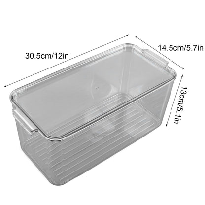 Plastic Storage Box Stackable Refrigerator Kitchen Clear Plastic Fruit Vegetable Preservation Storage BoxHigh V1294-YM0523-3117220041512
