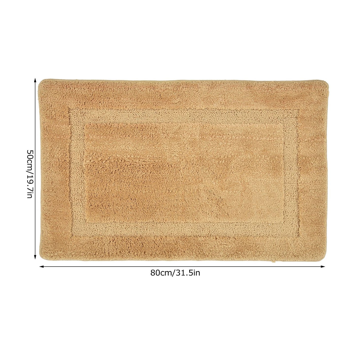 Bathroom Mats 50x80cm Rectangle Door Mat Absorbs Water Quickly Polyester Antiskid Bathroom Carpet for Bedroom V1294-YM0523-3117220041611