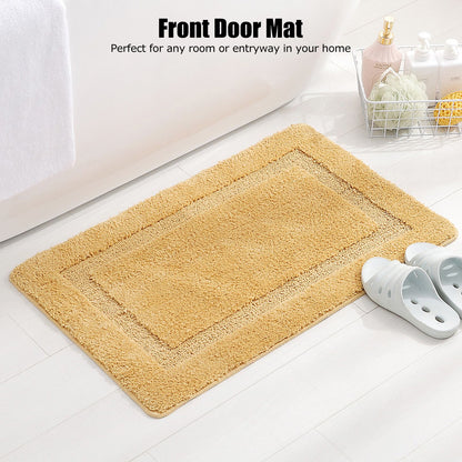 Bathroom Mats 50x80cm Rectangle Door Mat Absorbs Water Quickly Polyester Antiskid Bathroom Carpet for Bedroom V1294-YM0523-3117220041611