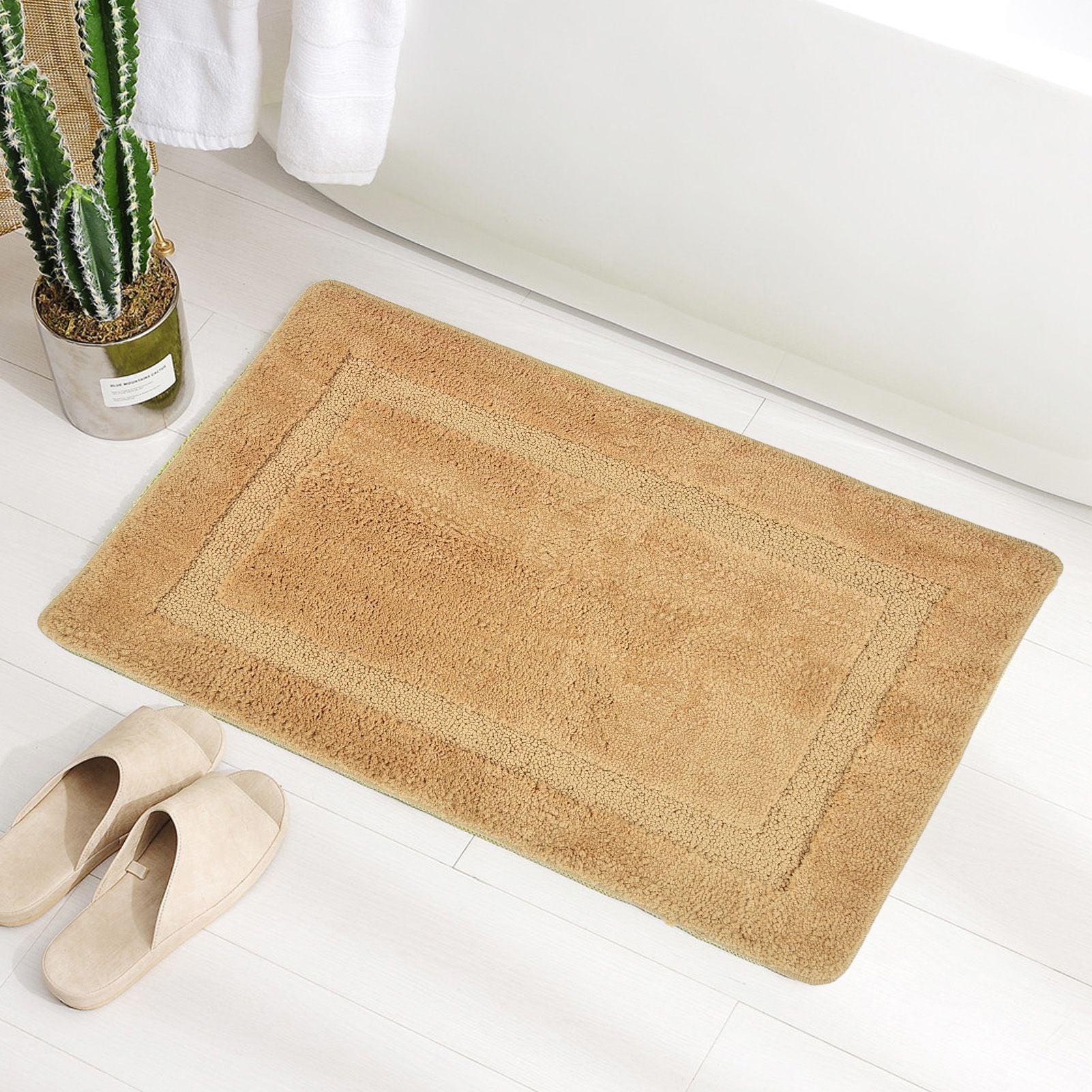 Bathroom Mats 50x80cm Rectangle Door Mat Absorbs Water Quickly Polyester Antiskid Bathroom Carpet for Bedroom V1294-YM0523-3117220041611