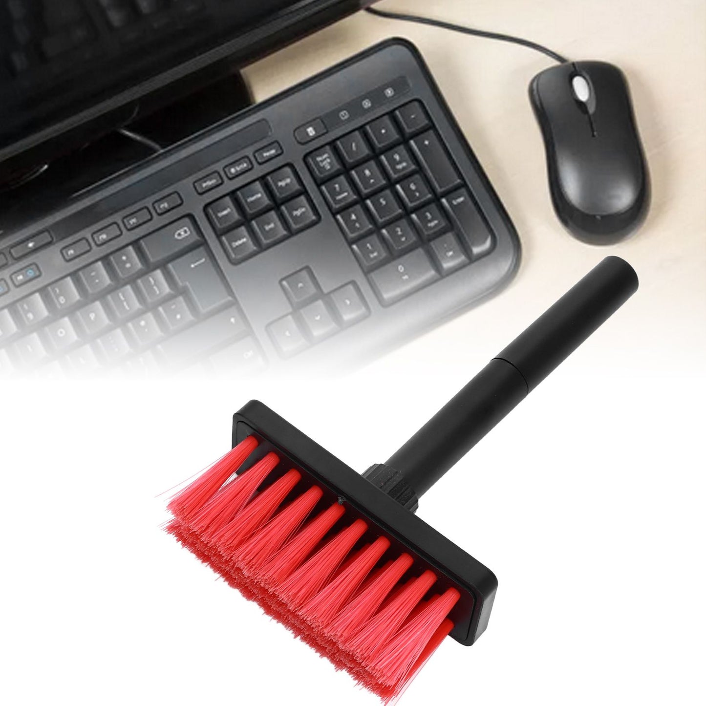 Keyboard Brush Separate Double Head Design 5 in 1 Multifunction 3 Row Design Plastic Cleaning Brush Pen for V1294-YM0523-3117220042013