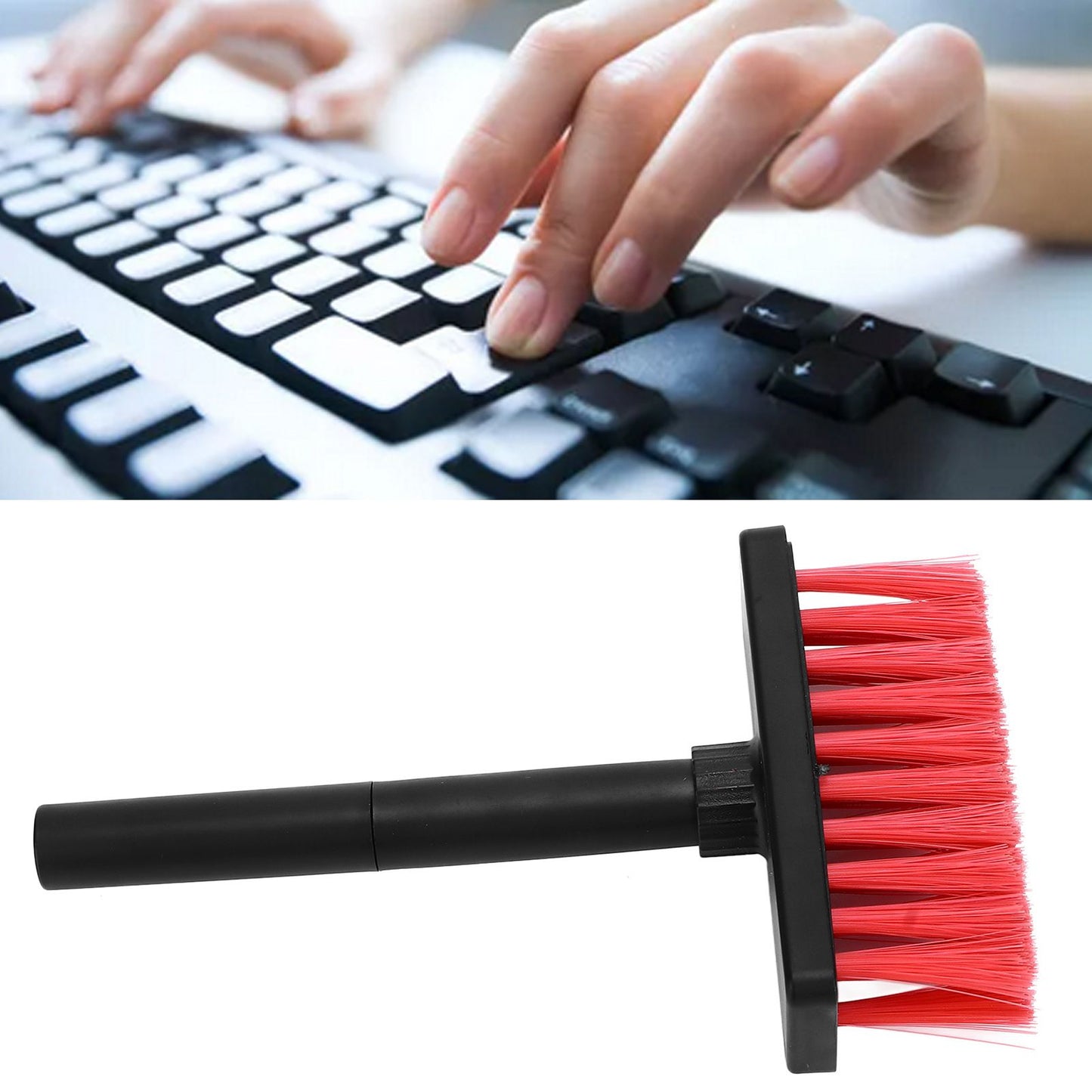 Keyboard Brush Separate Double Head Design 5 in 1 Multifunction 3 Row Design Plastic Cleaning Brush Pen for V1294-YM0523-3117220042013