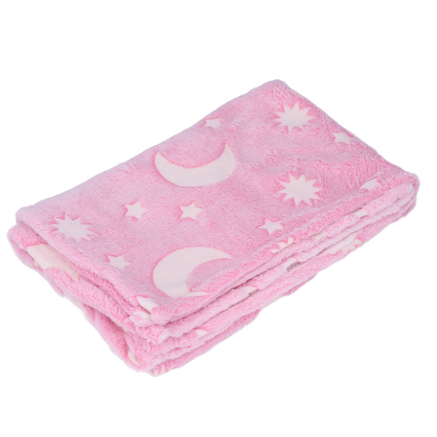 1.52x1M Luminous Blanket Double Sided Polyester Glowing Blanket Bedroom Air Conditioning Blanket for KidsPink V1294-YM0523-3117220043111
