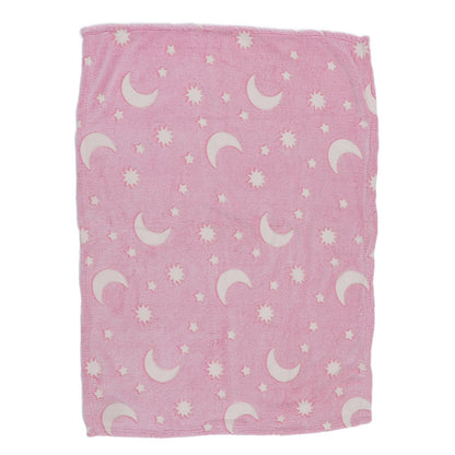 1.52x1M Luminous Blanket Double Sided Polyester Glowing Blanket Bedroom Air Conditioning Blanket for KidsPink V1294-YM0523-3117220043111