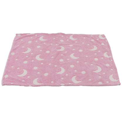 1.52x1M Luminous Blanket Double Sided Polyester Glowing Blanket Bedroom Air Conditioning Blanket for KidsPink V1294-YM0523-3117220043111