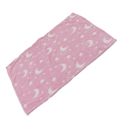 1.52x1M Luminous Blanket Double Sided Polyester Glowing Blanket Bedroom Air Conditioning Blanket for KidsPink V1294-YM0523-3117220043111