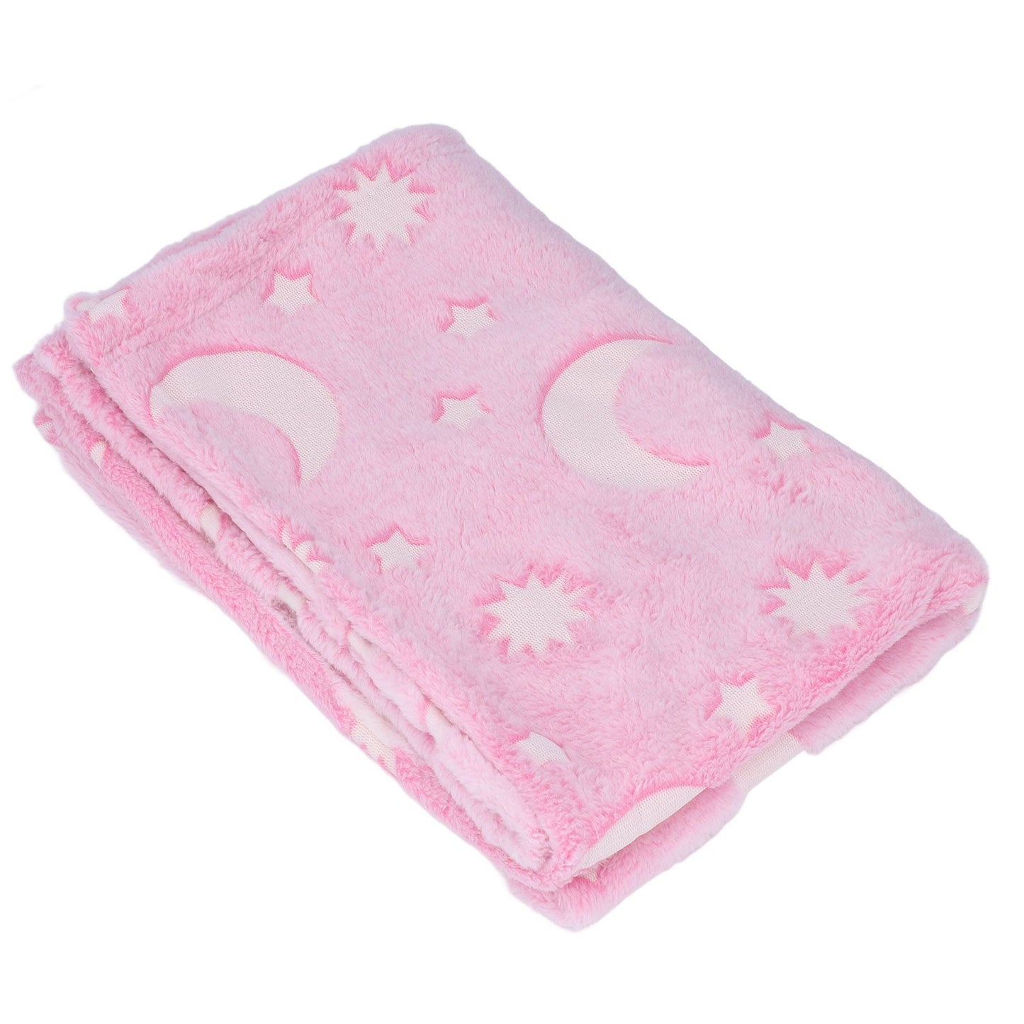 1.52x1M Luminous Blanket Double Sided Polyester Glowing Blanket Bedroom Air Conditioning Blanket for KidsPink V1294-YM0523-3117220043111