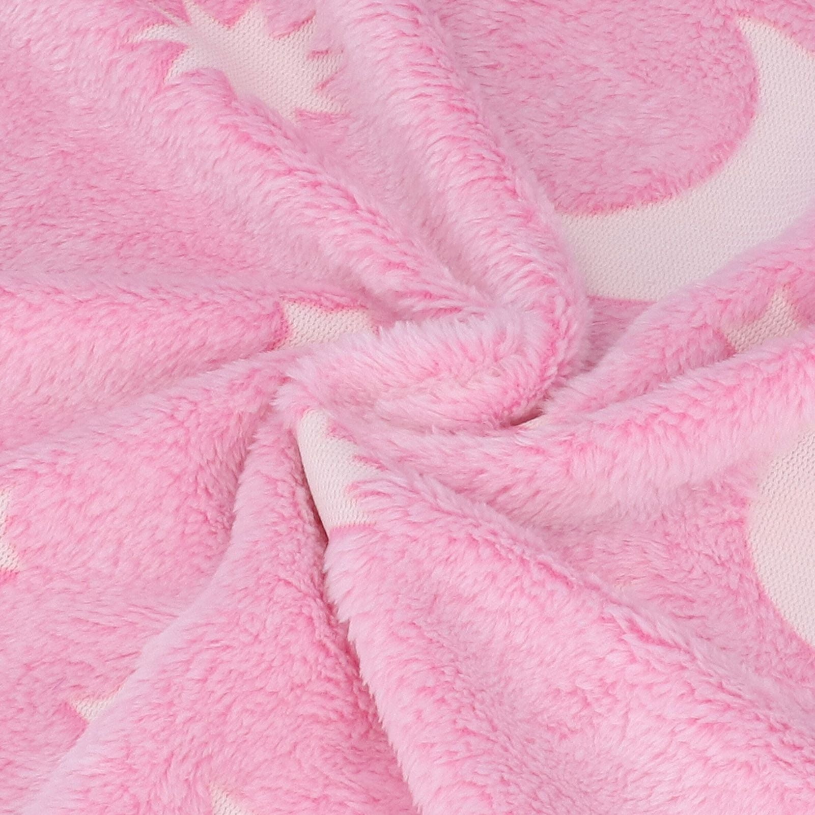 1.52x1M Luminous Blanket Double Sided Polyester Glowing Blanket Bedroom Air Conditioning Blanket for KidsPink V1294-YM0523-3117220043111