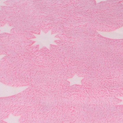 1.52x1M Luminous Blanket Double Sided Polyester Glowing Blanket Bedroom Air Conditioning Blanket for KidsPink V1294-YM0523-3117220043111