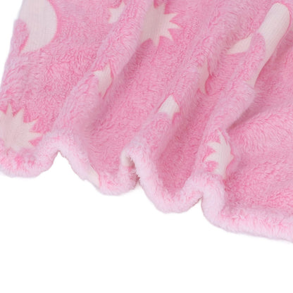 1.52x1M Luminous Blanket Double Sided Polyester Glowing Blanket Bedroom Air Conditioning Blanket for KidsPink V1294-YM0523-3117220043111