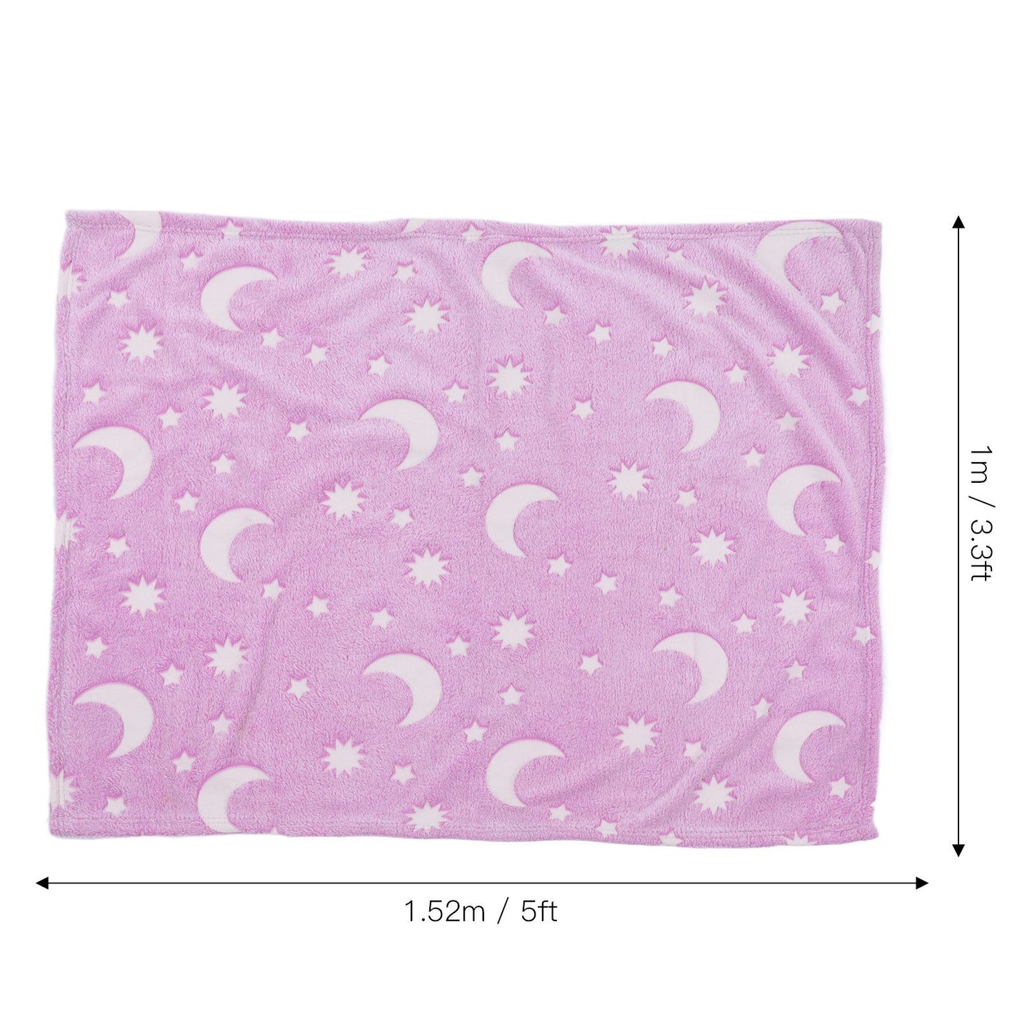 1.52x1M Luminous Blanket Double Sided Polyester Glowing Blanket Bedroom Air Conditioning Blanket for V1294-YM0523-3117220043112