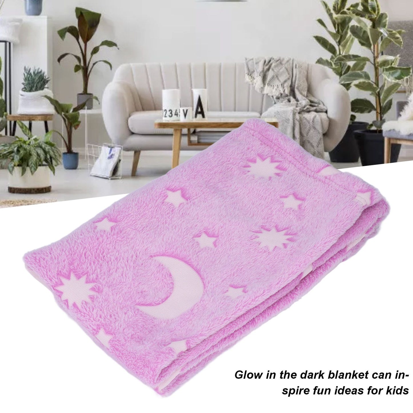 1.52x1M Luminous Blanket Double Sided Polyester Glowing Blanket Bedroom Air Conditioning Blanket for V1294-YM0523-3117220043112
