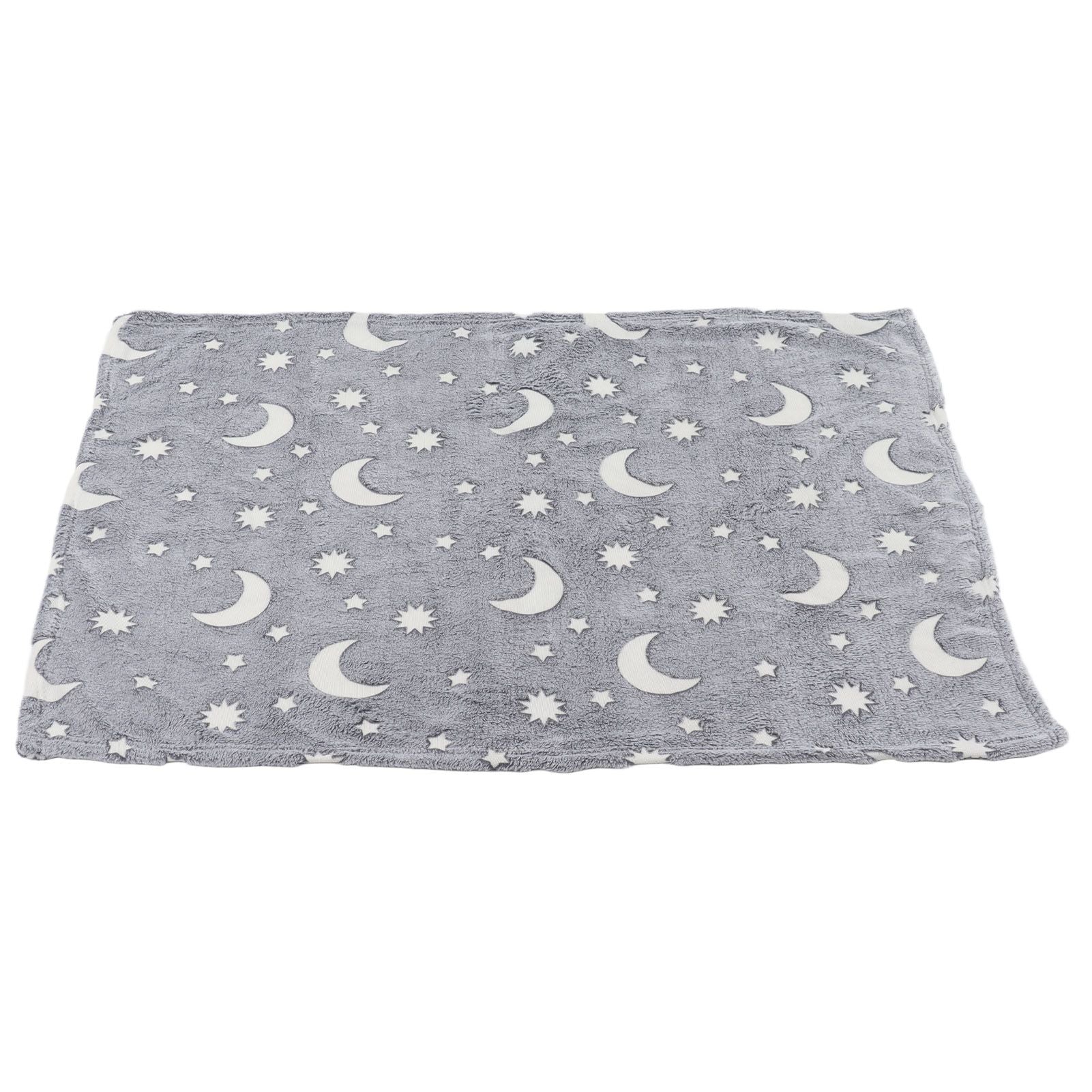 1.52x1M Luminous Blanket Double Sided Polyester Glowing Blanket Bedroom Air Conditioning Blanket for KidsGray V1294-YM0523-3117220043113