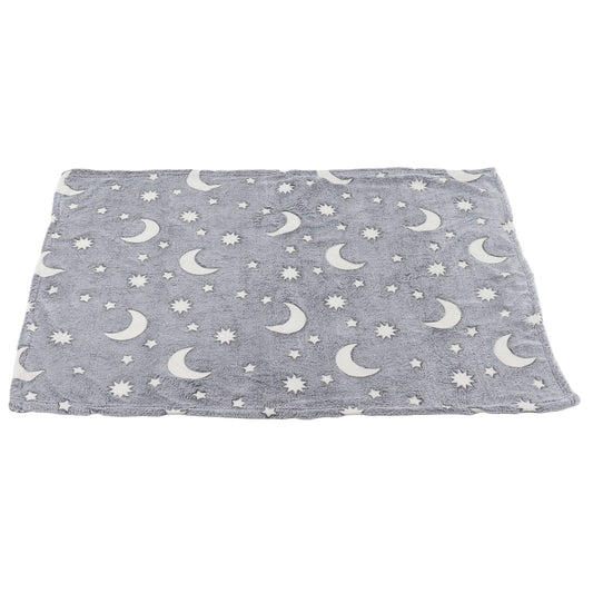 1.52x1M Luminous Blanket Double Sided Polyester Glowing Blanket Bedroom Air Conditioning Blanket for KidsGray V1294-YM0523-3117220043113