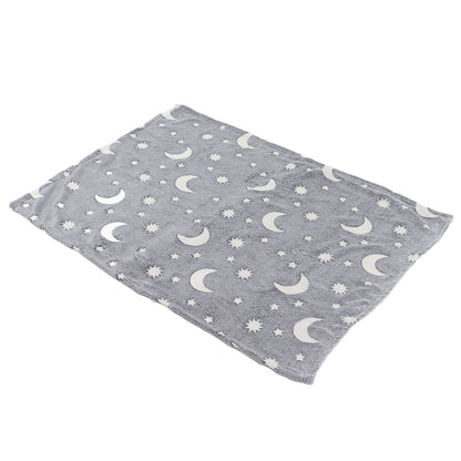 1.52x1M Luminous Blanket Double Sided Polyester Glowing Blanket Bedroom Air Conditioning Blanket for KidsGray V1294-YM0523-3117220043113