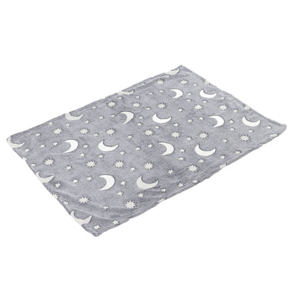 1.52x1M Luminous Blanket Double Sided Polyester Glowing Blanket Bedroom Air Conditioning Blanket for KidsGray V1294-YM0523-3117220043113
