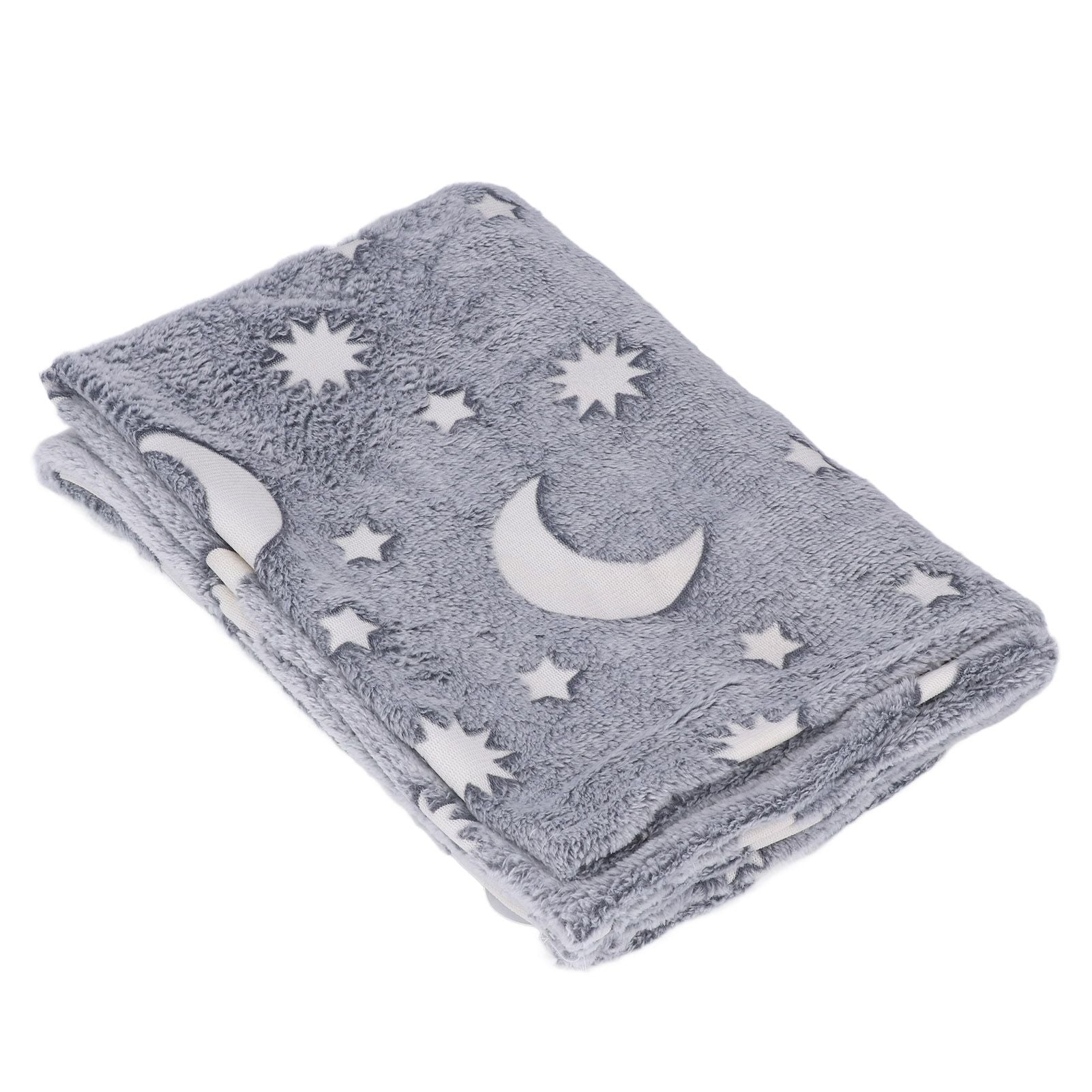 1.52x1M Luminous Blanket Double Sided Polyester Glowing Blanket Bedroom Air Conditioning Blanket for KidsGray V1294-YM0523-3117220043113