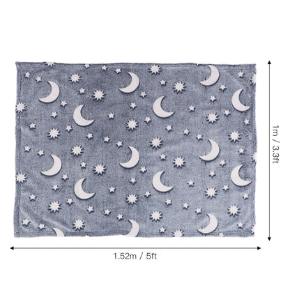 1.52x1M Luminous Blanket Double Sided Polyester Glowing Blanket Bedroom Air Conditioning Blanket for V1294-YM0523-3117220043114