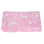 1.5x2m Luminous Blanket Double Side Flannel Star Moon Design Soft Glow in The Dark Blanket for KidsPink V1294-YM0523-3117220043211