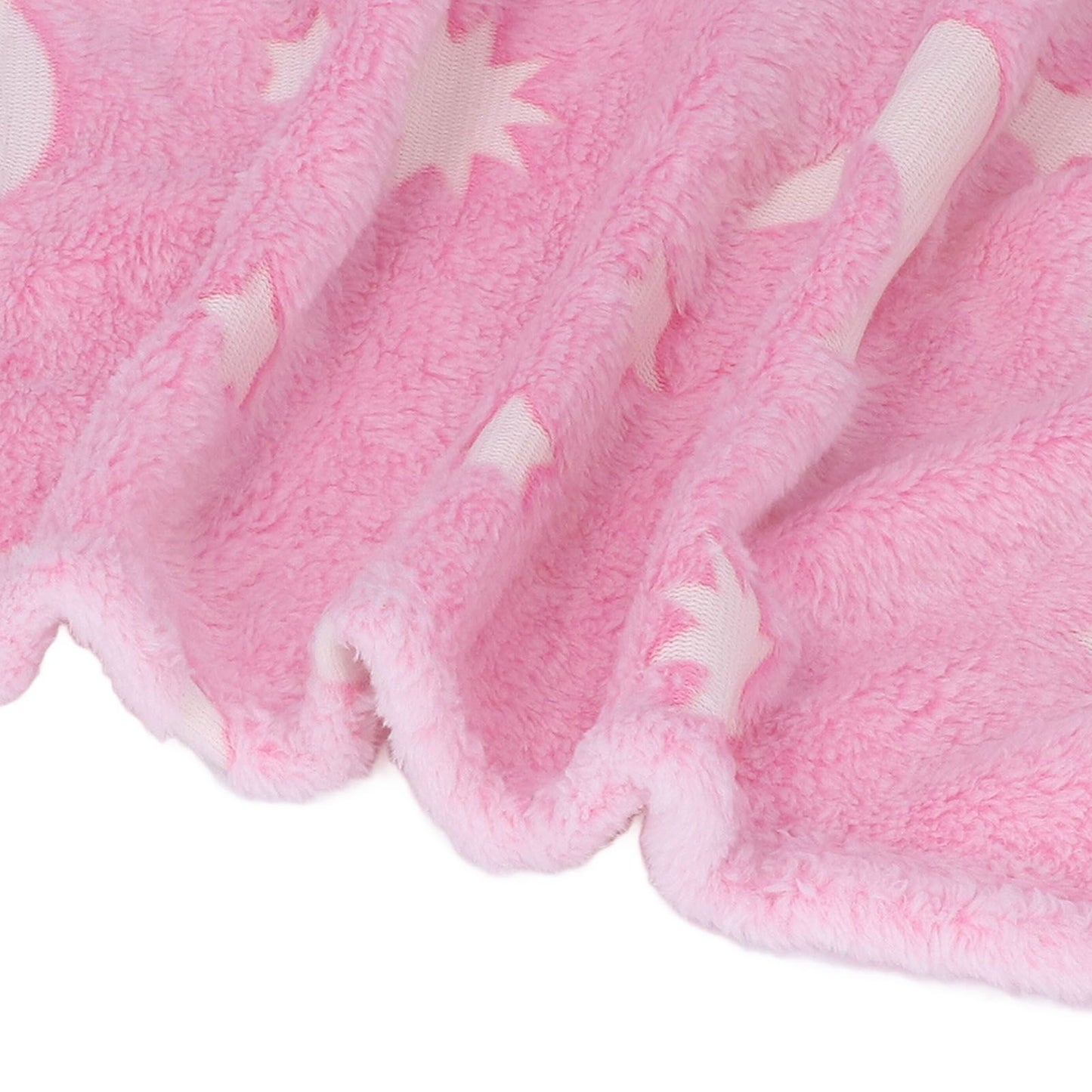 1.5x2m Luminous Blanket Double Side Flannel Star Moon Design Soft Glow in The Dark Blanket for KidsPink V1294-YM0523-3117220043211