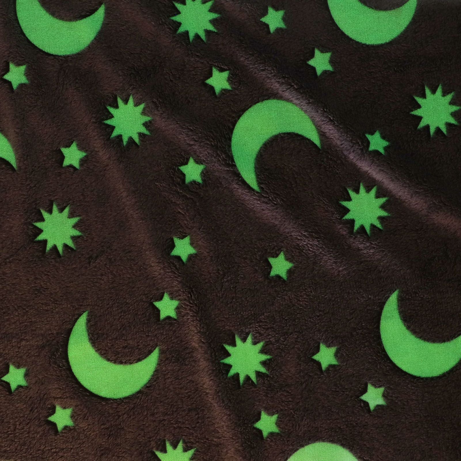 1.5x2m Luminous Blanket Double Side Flannel Star Moon Design Soft Glow in The Dark Blanket for KidsPink V1294-YM0523-3117220043211