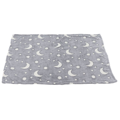 Glowing Polyester Blanket Soft and Warm Fuzzy Blanket for Bed Sofa Couch All SeasonGrey V1294-YM0523-3117220043713