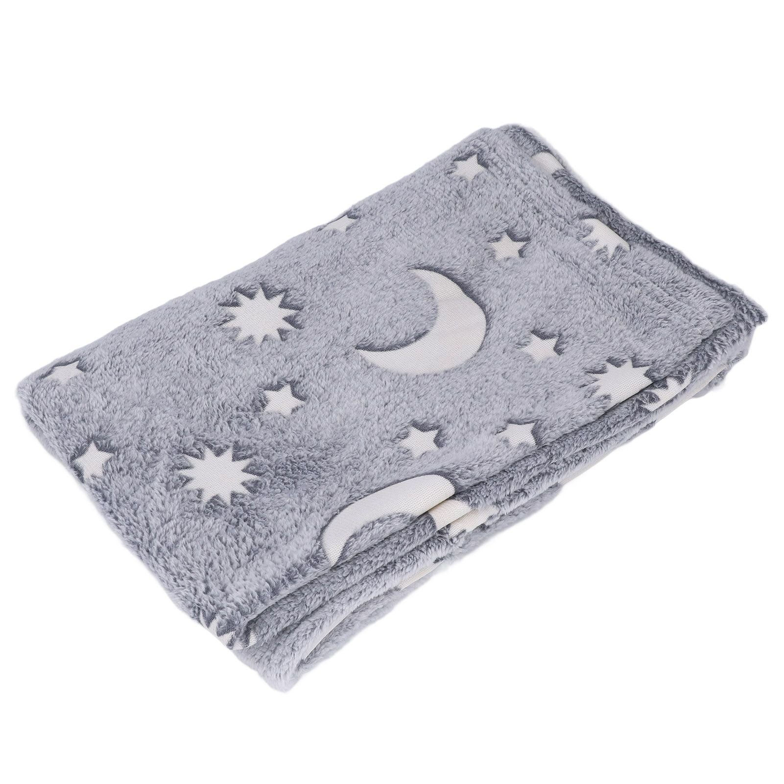 Glowing Polyester Blanket Soft and Warm Fuzzy Blanket for Bed Sofa Couch All SeasonGrey V1294-YM0523-3117220043713