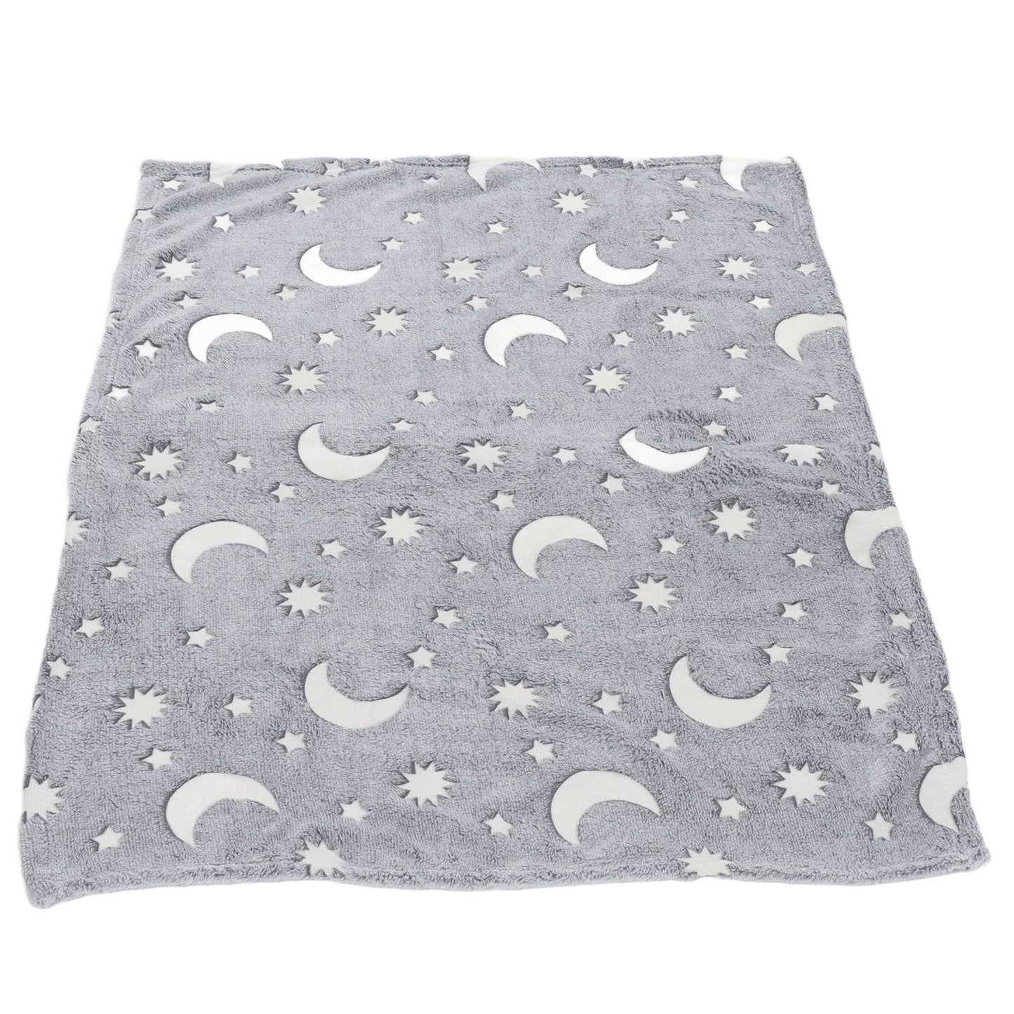 Glowing Polyester Blanket Soft and Warm Fuzzy Blanket for Bed Sofa Couch All SeasonGrey V1294-YM0523-3117220043713