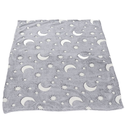 Glowing Polyester Blanket Soft and Warm Fuzzy Blanket for Bed Sofa Couch All SeasonGrey V1294-YM0523-3117220043713