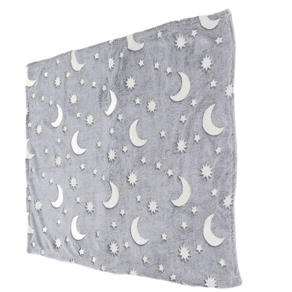 Glowing Polyester Blanket Soft and Warm Fuzzy Blanket for Bed Sofa Couch All SeasonGrey V1294-YM0523-3117220043713
