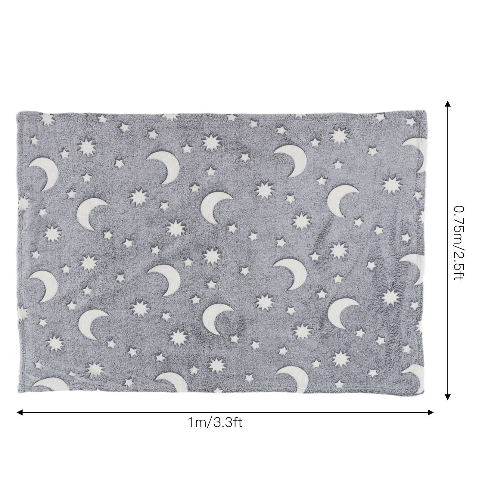 Glowing Polyester Blanket Soft and Warm Fuzzy Blanket for Bed Sofa Couch All SeasonGrey V1294-YM0523-3117220043713
