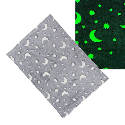 Glowing Polyester Blanket Soft and Warm Fuzzy Blanket for Bed Sofa Couch All SeasonGrey V1294-YM0523-3117220043713