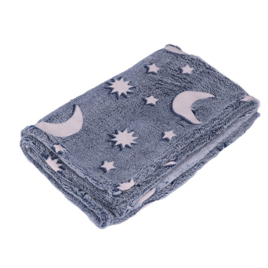 Glowing Polyester Blanket Soft and Warm Fuzzy Blanket for Bed Sofa Couch All SeasonDusty Blue V1294-YM0523-3117220043714