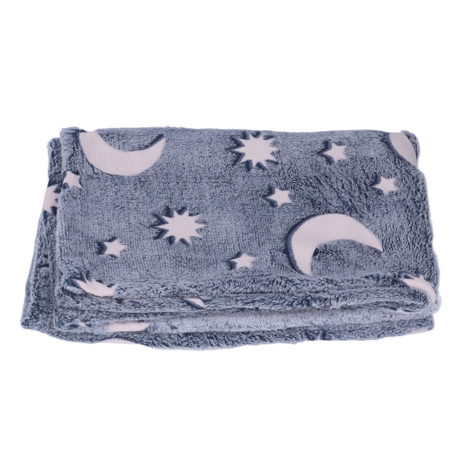 Glowing Polyester Blanket Soft and Warm Fuzzy Blanket for Bed Sofa Couch All SeasonDusty Blue V1294-YM0523-3117220043714