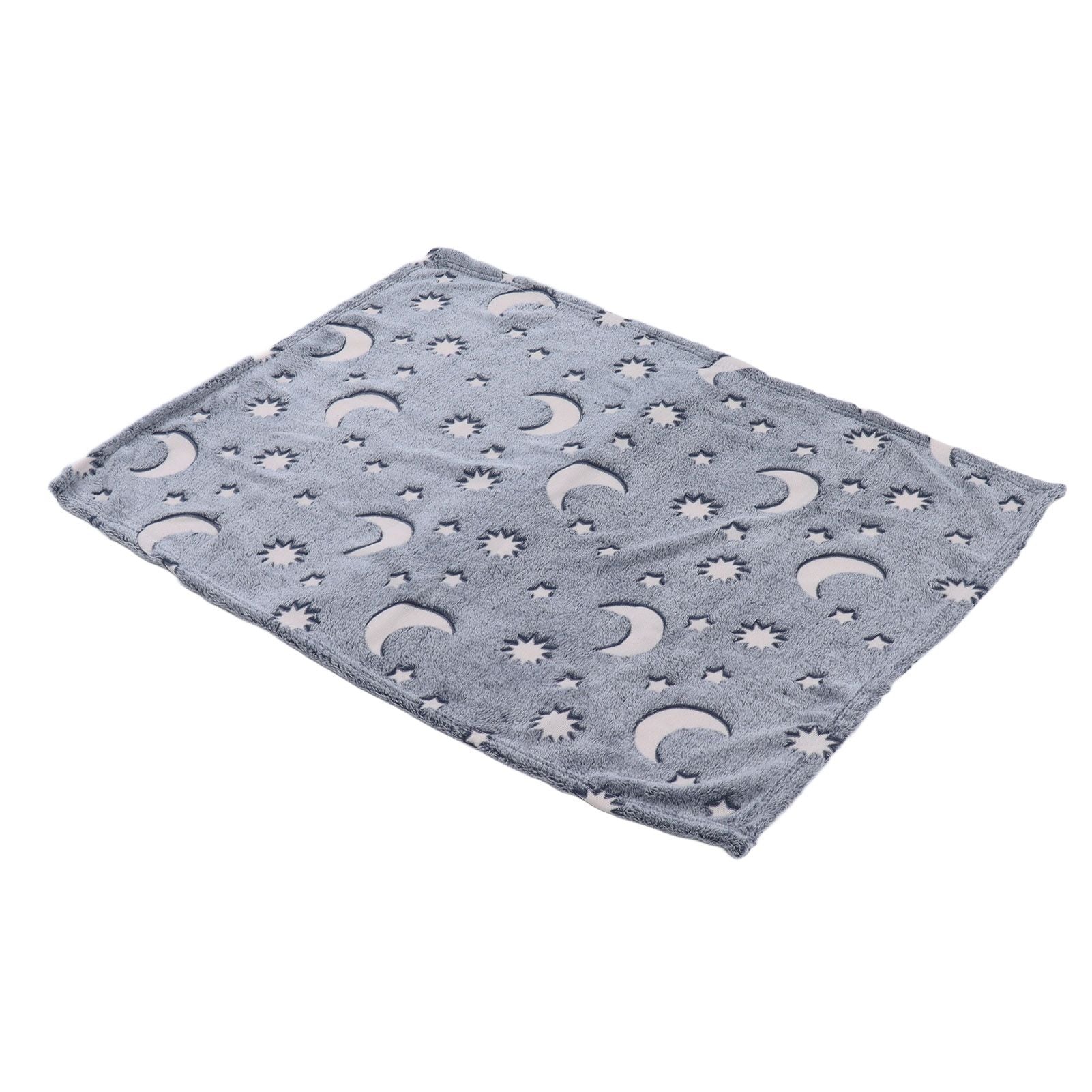 Glowing Polyester Blanket Soft and Warm Fuzzy Blanket for Bed Sofa Couch All SeasonDusty Blue V1294-YM0523-3117220043714