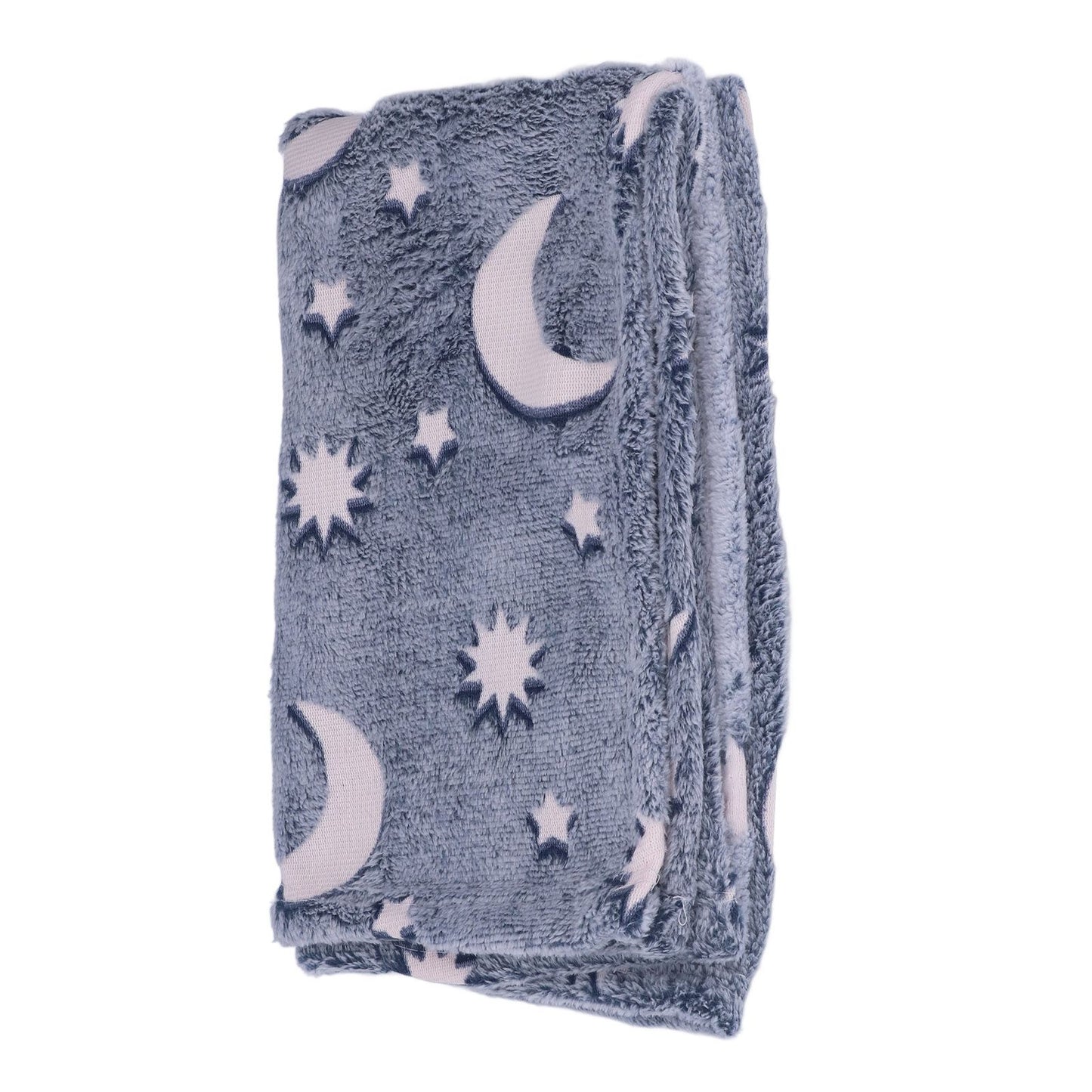 Glowing Polyester Blanket Soft and Warm Fuzzy Blanket for Bed Sofa Couch All SeasonDusty Blue V1294-YM0523-3117220043714