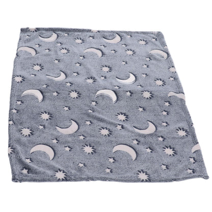 Glowing Polyester Blanket Soft and Warm Fuzzy Blanket for Bed Sofa Couch All SeasonDusty Blue V1294-YM0523-3117220043714