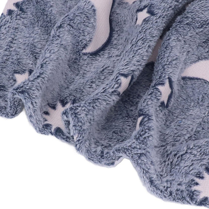 Glowing Polyester Blanket Soft and Warm Fuzzy Blanket for Bed Sofa Couch All SeasonDusty Blue V1294-YM0523-3117220043714