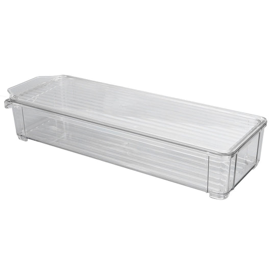 Clear Organizing Bin Large Capacity Transparent Food Grade Plastic Multifunction Portable Durable Pantry V1294-YM0523-3117220043811