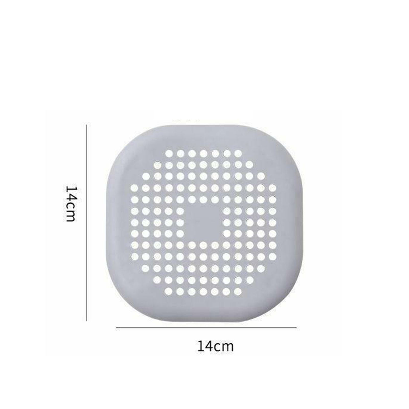 Sewer Floor Drain Net With Suction Cup Shower Drain Hair Cover Kitchen Bathroom Floor Drain PadGray V1294-YM0523-3117220044212