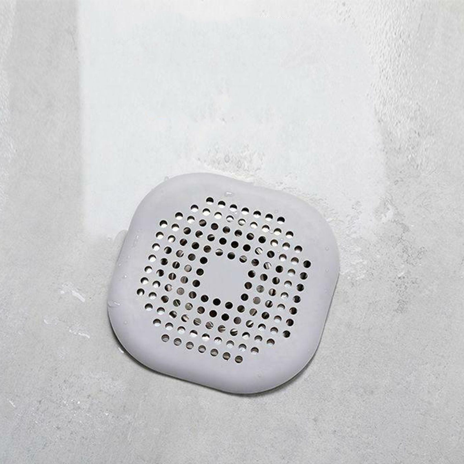 Sewer Floor Drain Net With Suction Cup Shower Drain Hair Cover Kitchen Bathroom Floor Drain PadGray V1294-YM0523-3117220044212