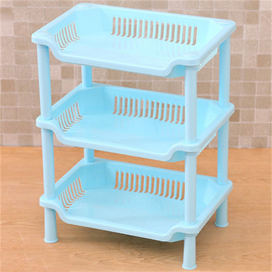 3 Layers Bathroom Standing Shelf Bathroom Stand PP Land Installation Bathroom Rack Storage Shelves for V1294-YM0523-3117220044412